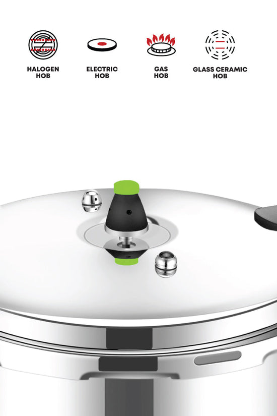 SQ Professional 16L Aluminium Pressure Cooker with Four Safety Valves