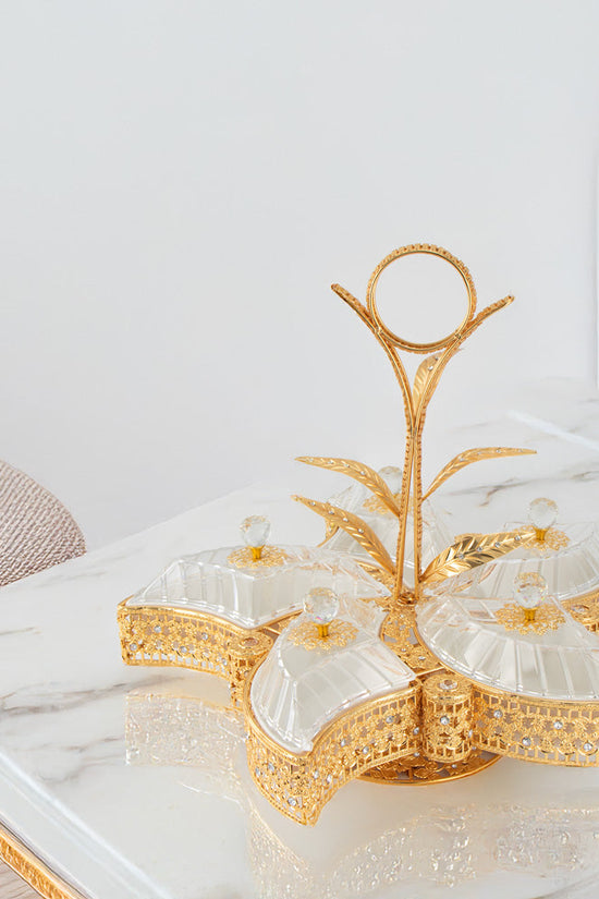 Elegant Gold Clamshell Serving Tray Durane E0483C 55 x 46 cm