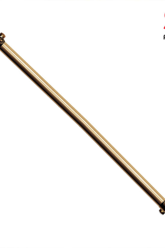 Brass Extendable Curtain Pole with Round Cage Finials 12m Length