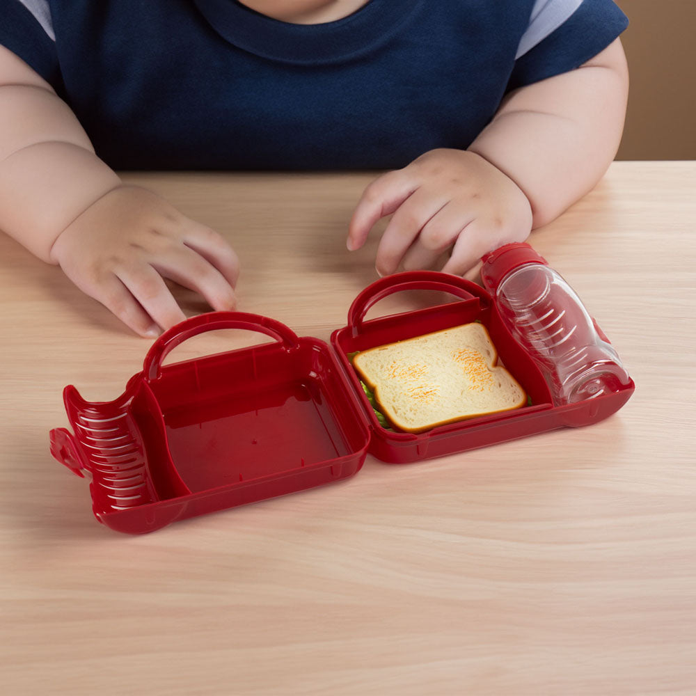 Tuffex Childrens Lunch Box with Water Bottle Durable Colorful Set