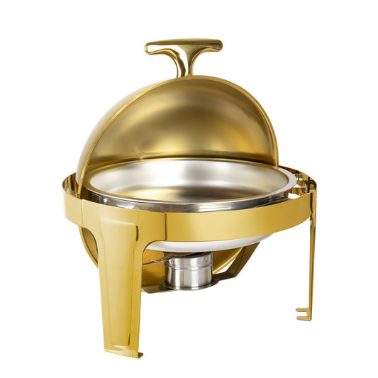 SQ Professional Banquet Chafing Dish Roll Top Round Gold 65L