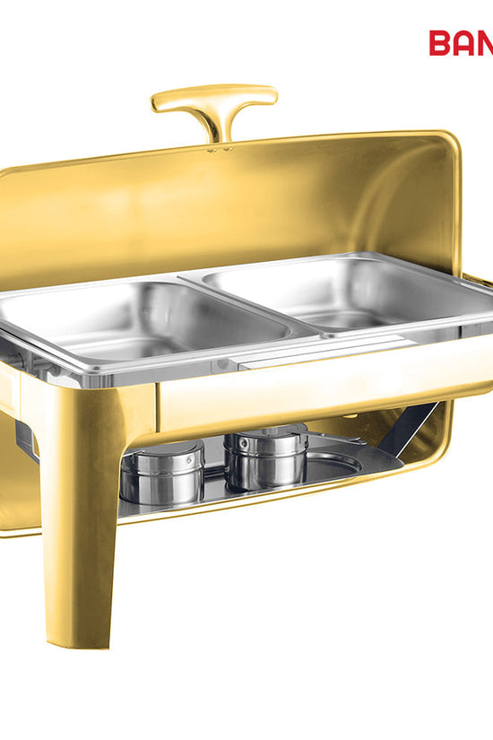 SQ Professional Double Compartment Banquet Chafing Dish Gold 2 x 45L