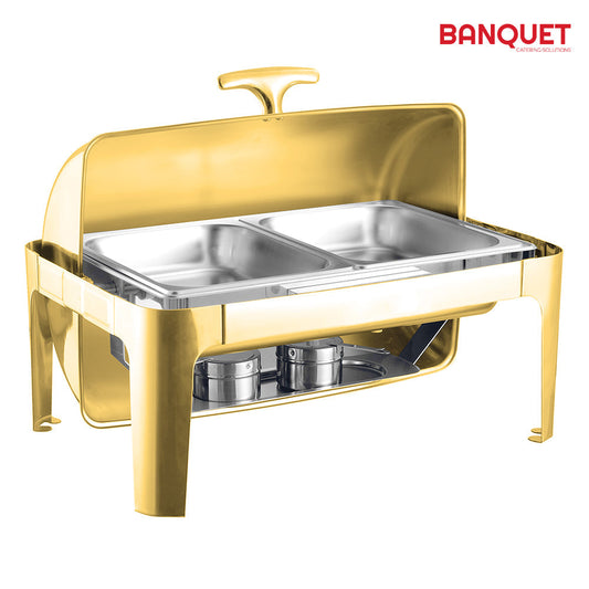SQ Professional Double Compartment Banquet Chafing Dish Gold 2 x 45L