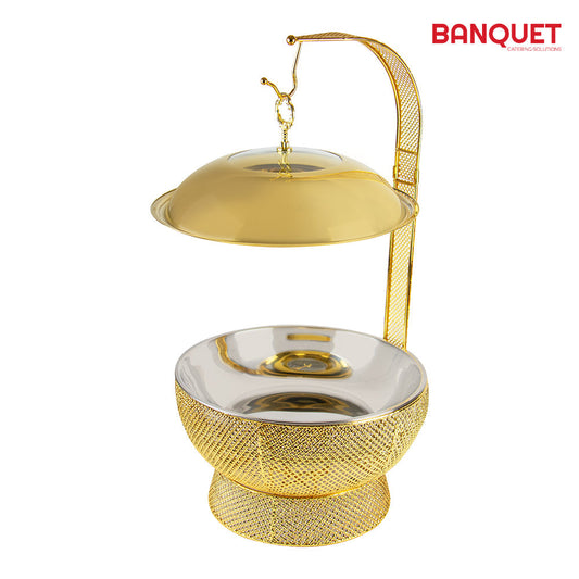 Elegant SQ Professional Gold Banquet Chafing Dish with Lid 8L