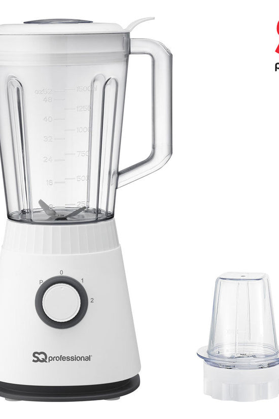 SQ Professional Blitz Blender Grinder 2in1 White 600W Versatile Kitchen Appliance