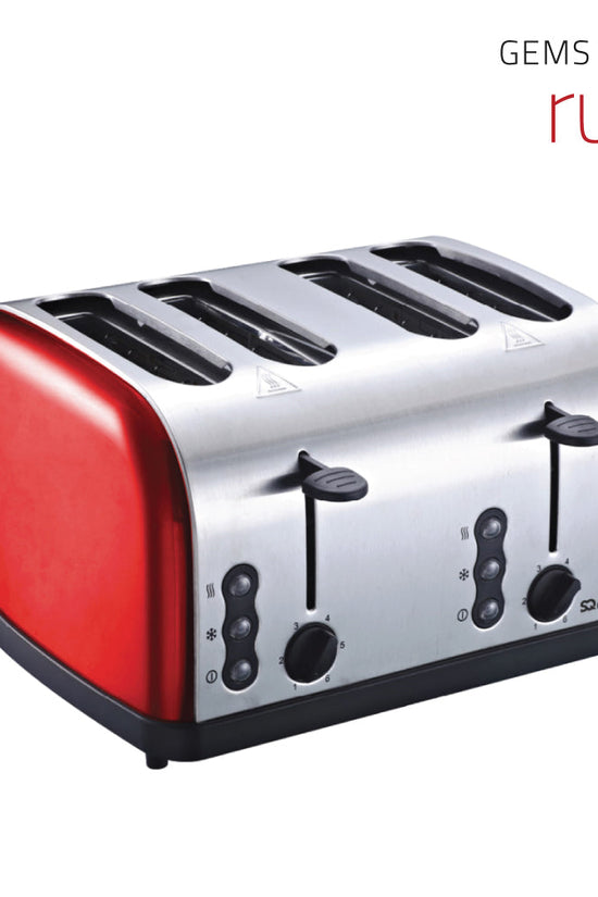 SQ Professional Gems Legacy 4 Slice Toaster Ruby 1500W