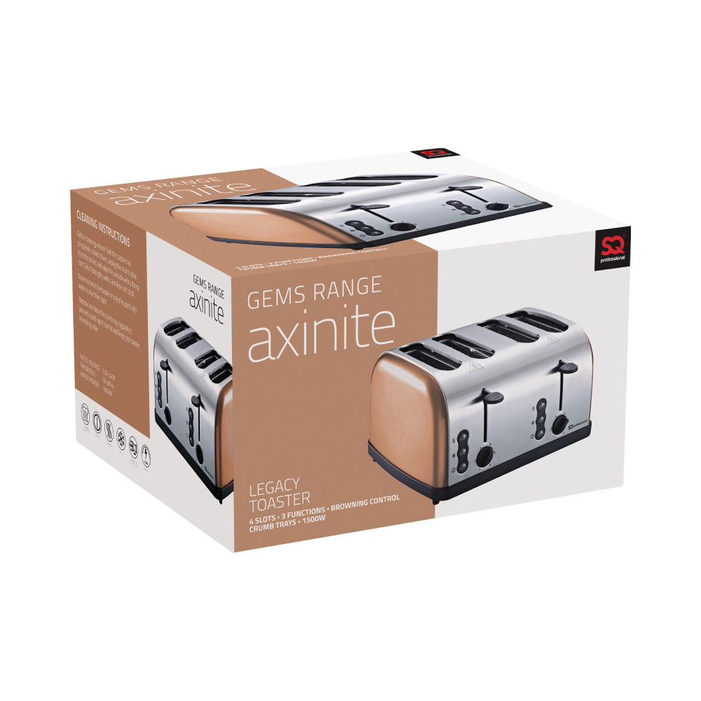 SQ Professional Gems Legacy 4 Slice Toaster 1500W Axinite