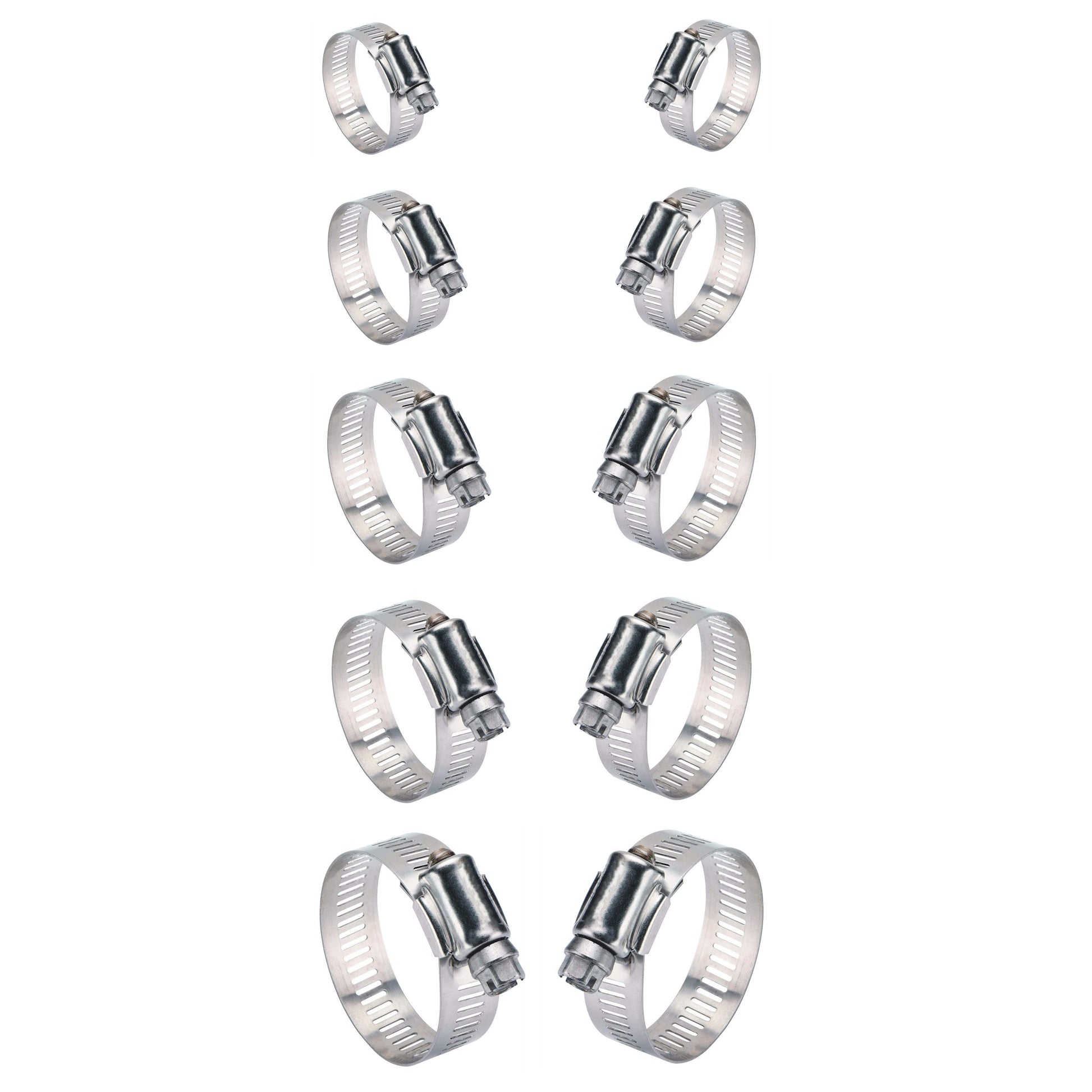Durable Stainless Steel Hose Clamp Pack of 10