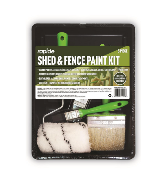 Ultimate Shed and Fence Painting Kit with Roller Set