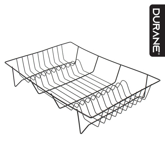 Modern Black Metal Kitchen Dish Drainer 48x32x8 cm