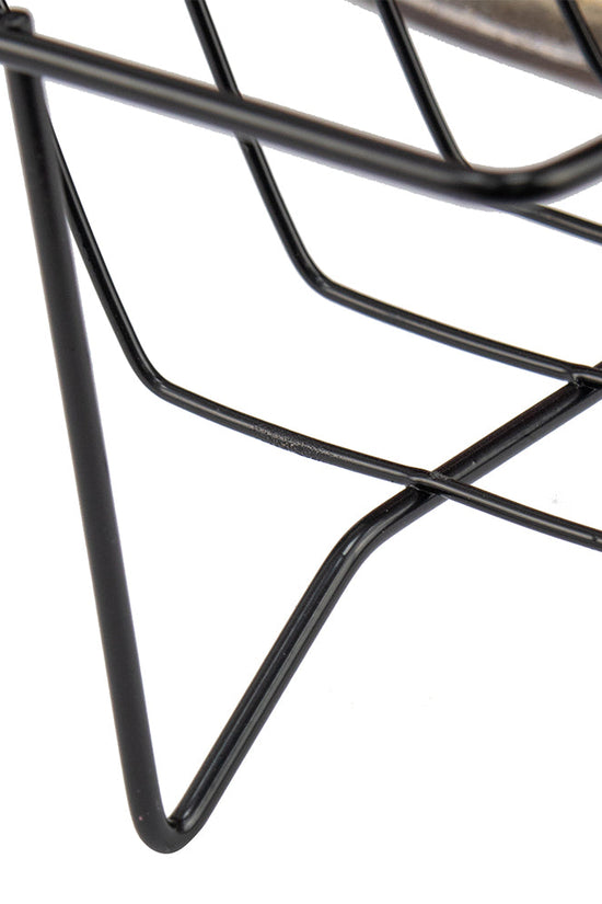 Modern Black Metal Kitchen Dish Drainer 48x32x8 cm