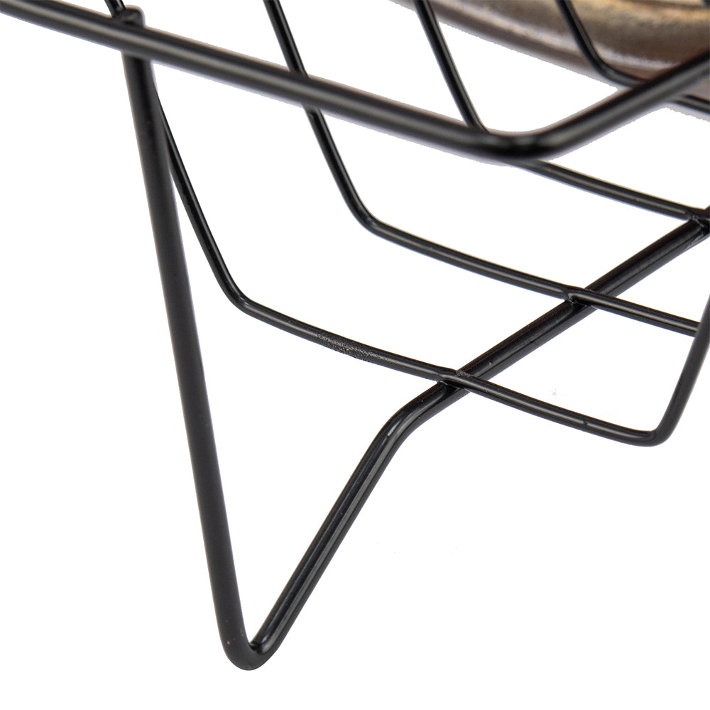 Modern Black Metal Kitchen Dish Drainer 48x32x8 cm