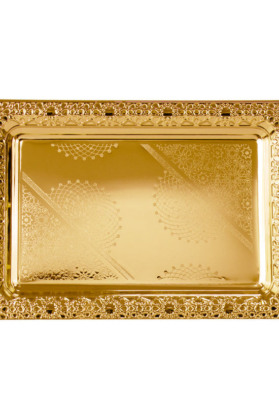 Elegant SQ Professional Durane Gold Serving Tray Set of 3