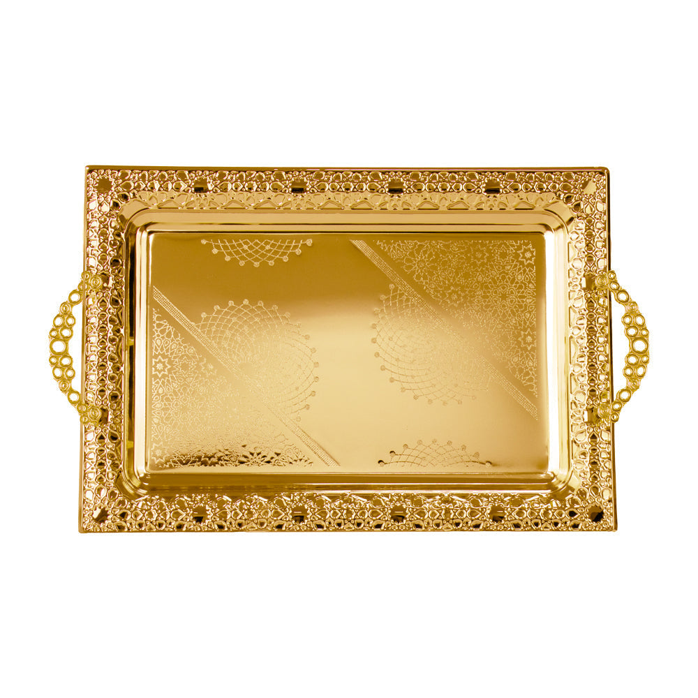 Elegant SQ Professional Durane Gold Serving Tray Set of 3