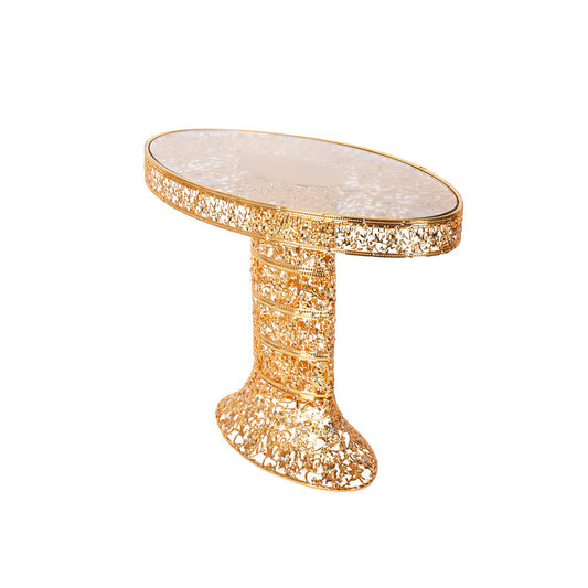 SQ Professional Durane Ornate Coffee Table Gold Elegant Oval Design