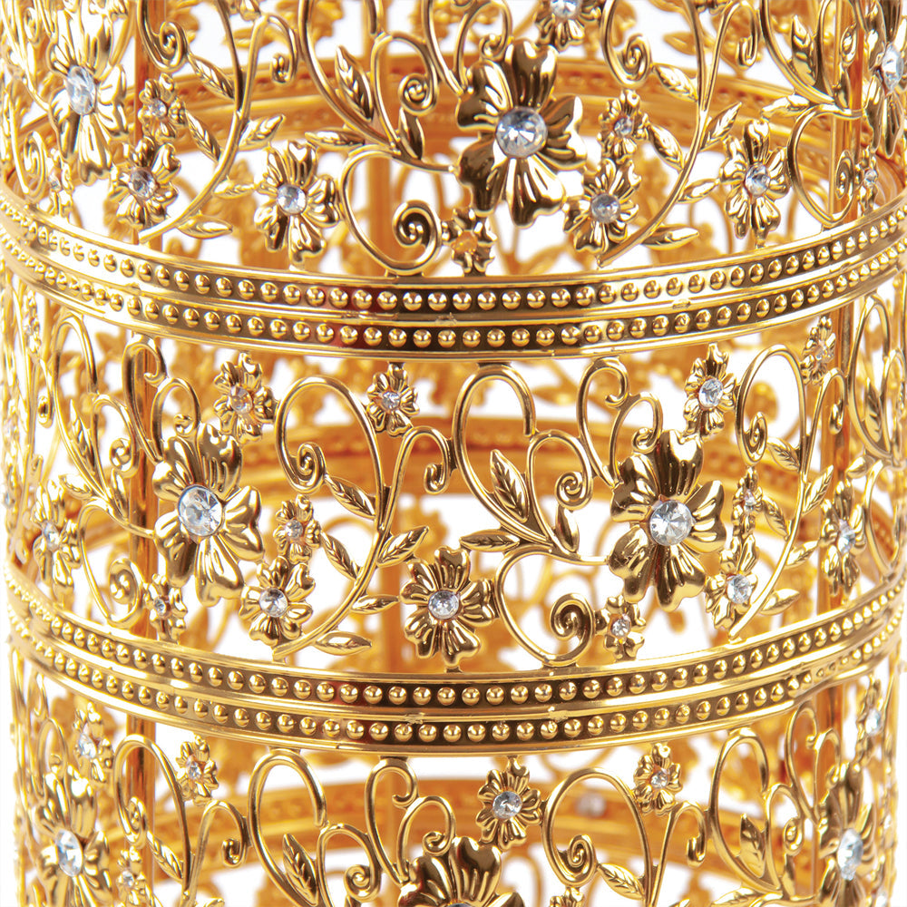 SQ Professional Durane Ornate Coffee Table Gold Elegant Oval Design