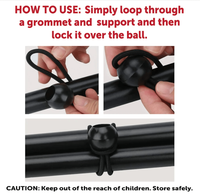 Durable 4Inch Ball Bungee Ties Pack of 10 for Versatile Use