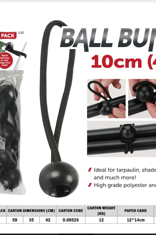 Durable 4Inch Ball Bungee Ties Pack of 10 for Versatile Use