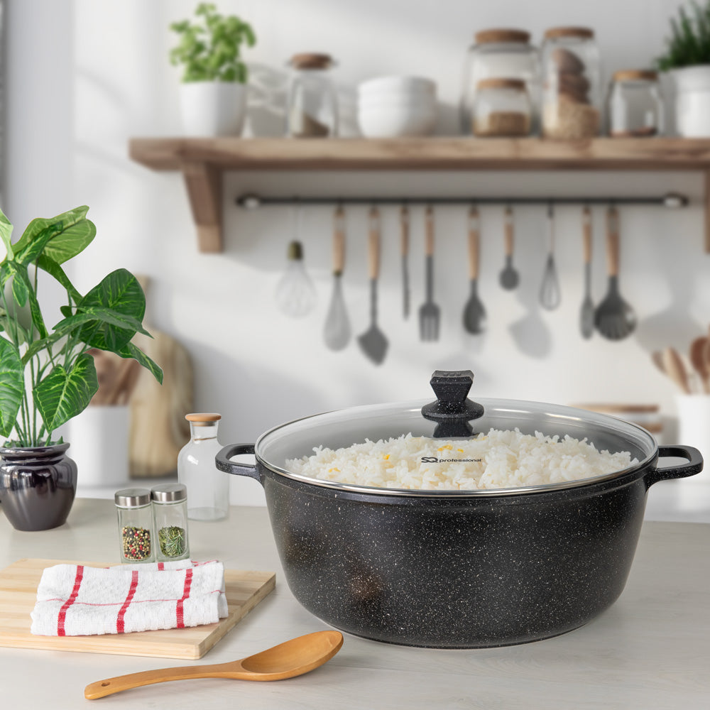 Nea Marbell Diecast Stockpot Set Set of 3 Nera 36cm 40cm 44cm