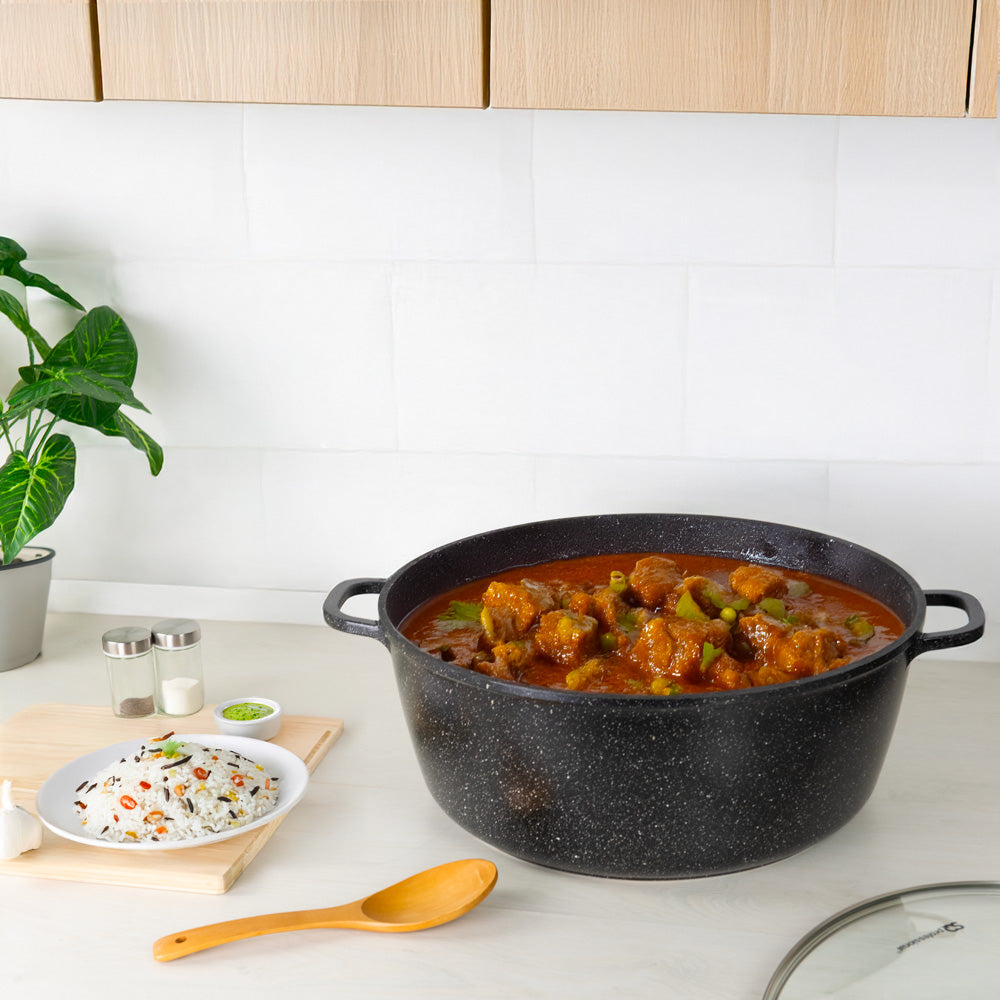 Nea Marbell Diecast Stockpot Set Set of 3 Nera 36cm 40cm 44cm