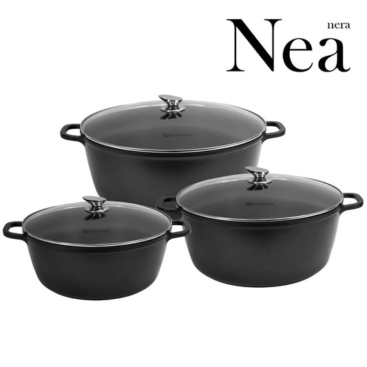 Nea Diecast Stockpot Set Set of 3 Nera 364044cm
