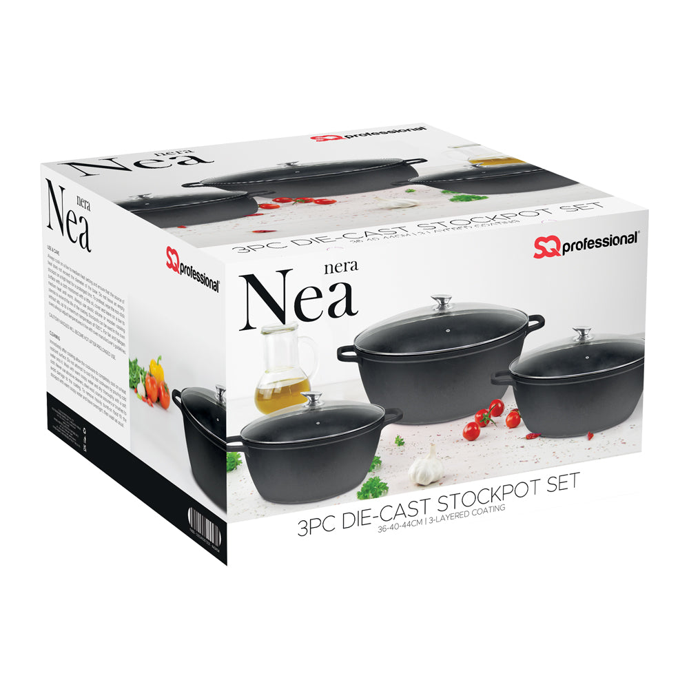 Nea Diecast Stockpot Set Set of 3 Nera 364044cm