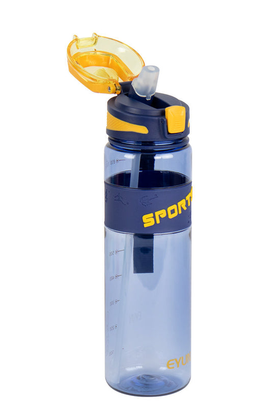 Durane Eyun Transparent Plastic Sports Gym Water Bottle 1L with Straw