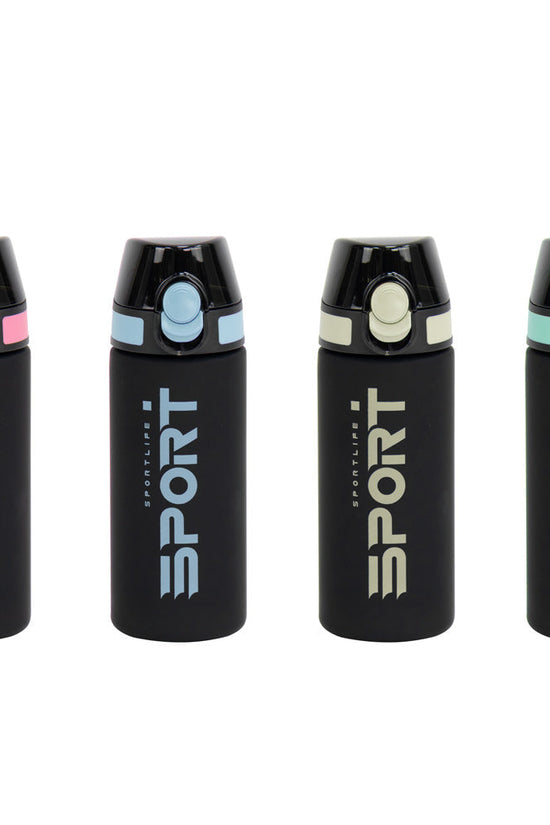 Durane Eyun Black Plastic Sports Water Bottle with Straw