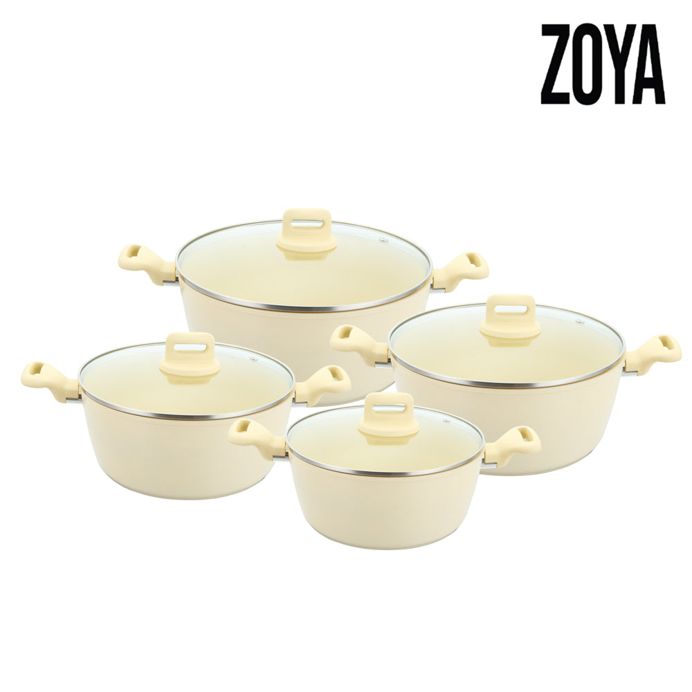 SQ Professional Zoya Forged Stockpot Set Set of 4 Cream
