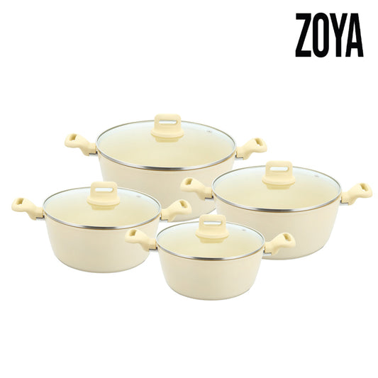 SQ Professional Zoya Forged Stockpot Set Set of 4 Cream