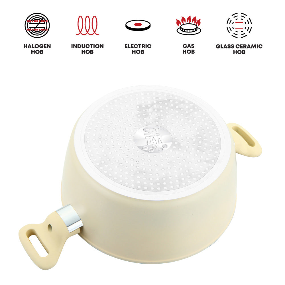 SQ Professional Zoya Forged Stockpot Set Set of 4 Cream