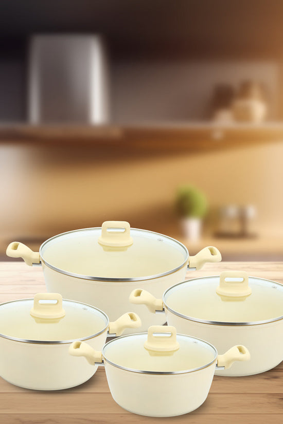 SQ Professional Zoya Forged Stockpot Set Set of 4 Cream