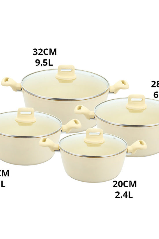 SQ Professional Zoya Forged Stockpot Set Set of 4 Cream
