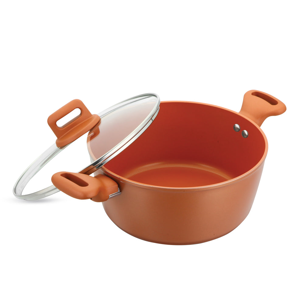 Premium SQ Professional Zoya Forged Copper Stockpot Set of 4