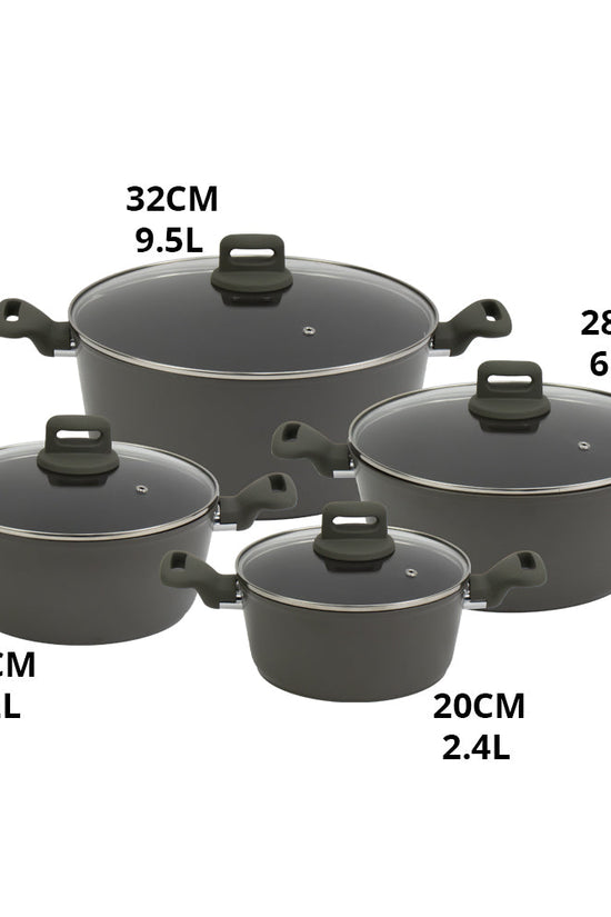 SQ Professional Zoya Forged Stockpot Set Set of 4 Ash