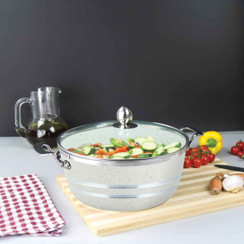 SQ Professional Seramiq Mianra Diecast Stockpot Set of 5 Premium Cookware Collection