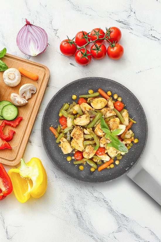 SQ Professional Zoya Forged Frying Pan 20cm Marbled Grey