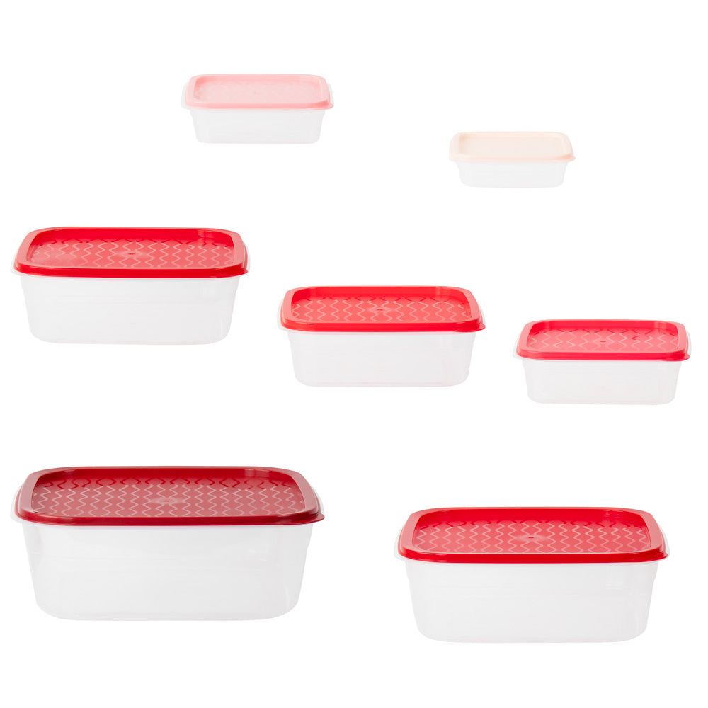Kolorr Emerald Plastic Food Storage Container Set 7 Piece Set