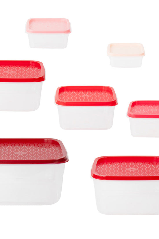 Kolorr Coral Food Storage Containers Set Square Assorted Colors