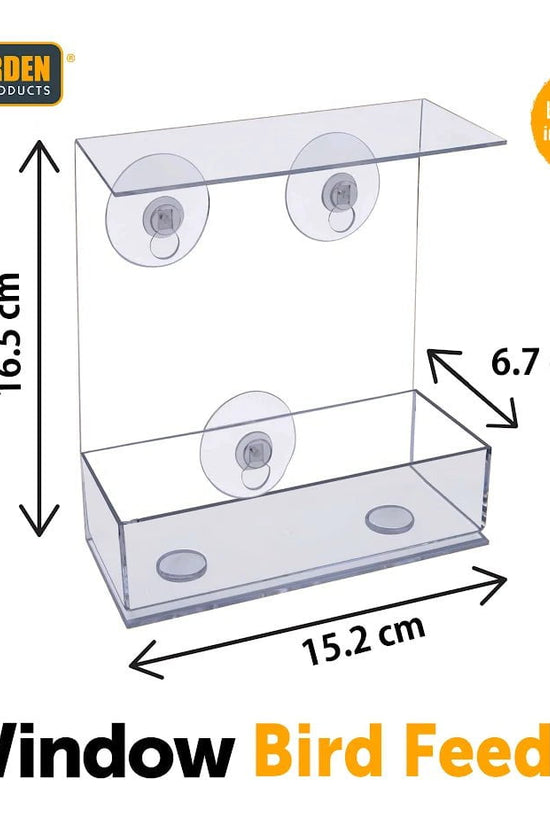 Clear Plastic Window Bird Feeder for UpClose Bird Watching