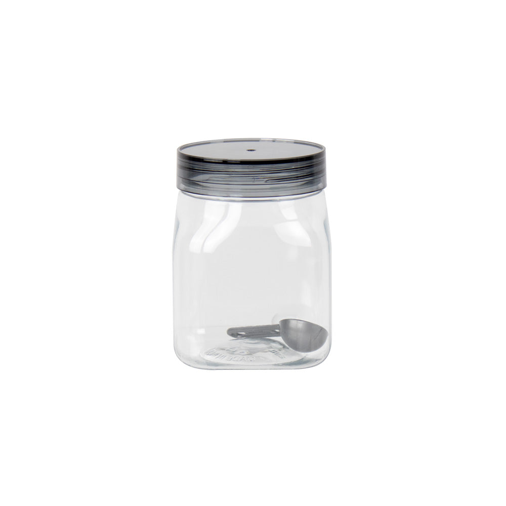 Kolorr Cuba PET Plastic Food Storage Jar with Measuring Spoon 800ml