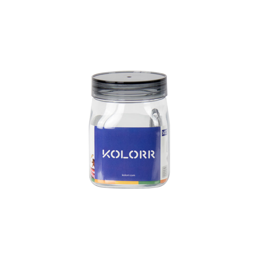 Kolorr Cuba PET Plastic Food Storage Jar with Measuring Spoon 800ml