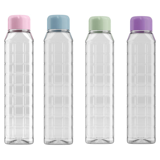 Kolorr 1L PET Plastic Water Drinking Bottle Assorted Colors
