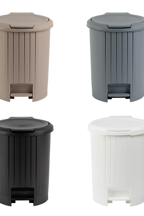 Tuffex Plastic Push Open Pedalled Bin 14L Assorted Colors