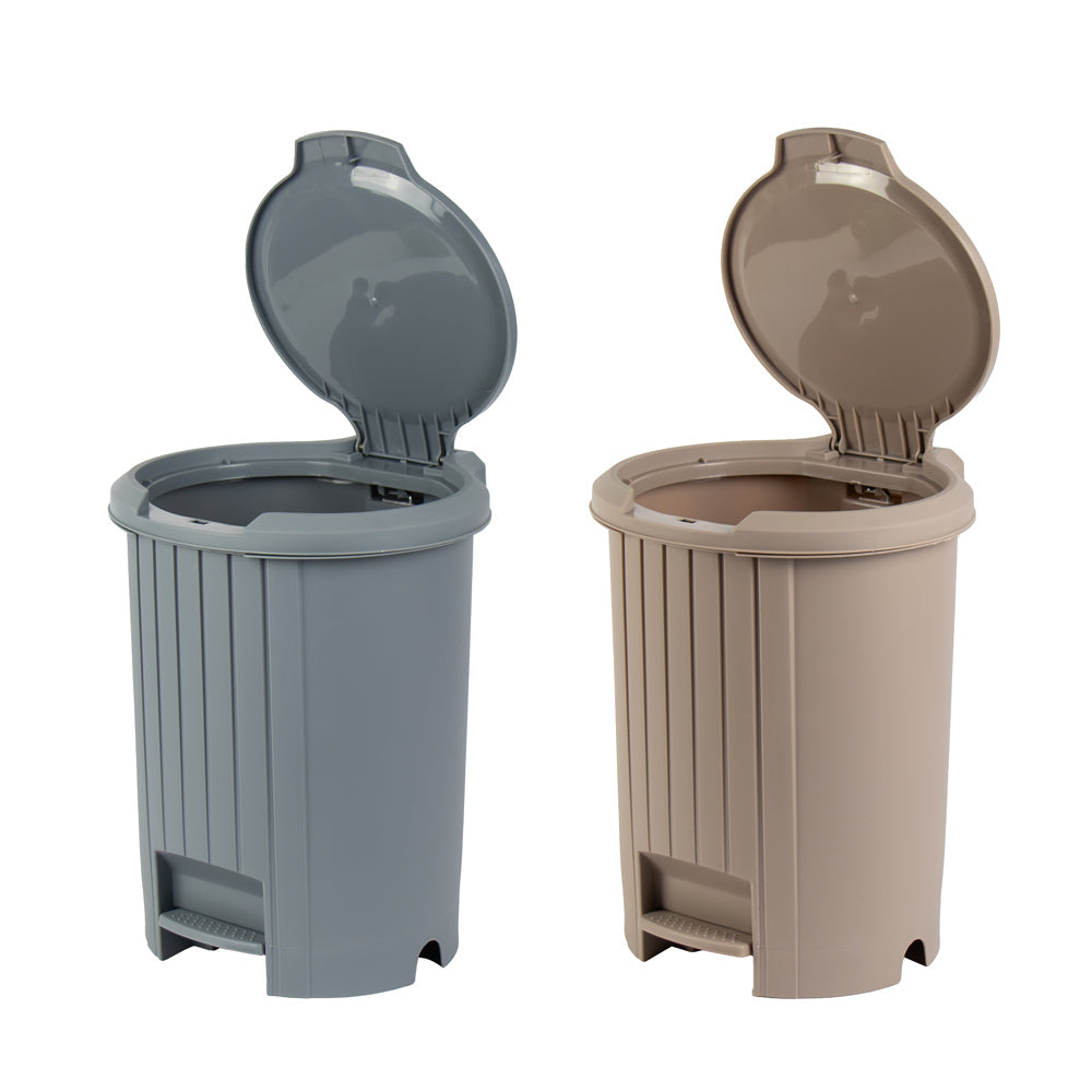 Tuffex Plastic Push Open Pedalled Bin 14L Assorted Colors