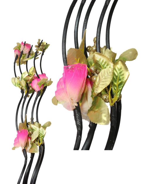 Elegant Long Stem Floral Twigs Home Decor with Lifelike Plastic Flowers