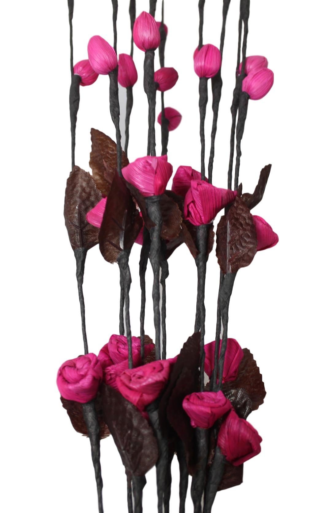 Elegant Long Stem Floral Twigs with Closed Roses 100cm Assorted Colors