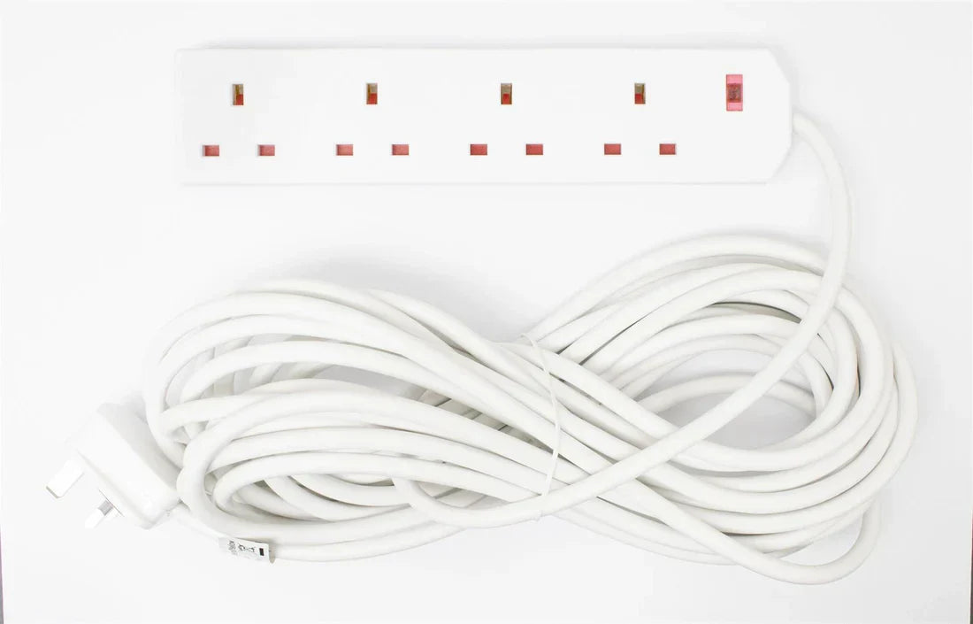 10m 4 Gang Standard Extension Lead for Multiple Devices