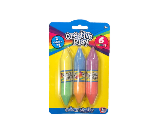 Vibrant 2 in 1 Coloured Chalks Set