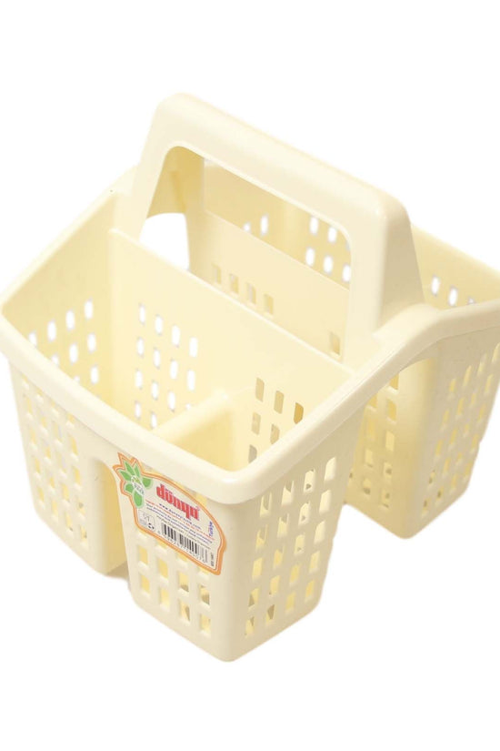 Compact Plastic Cutlery Holder for Organized Kitchen